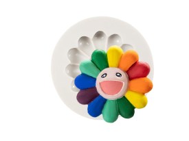 Molde silicona blanco margarita sonriente